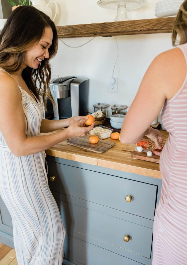 Ladies preparing food