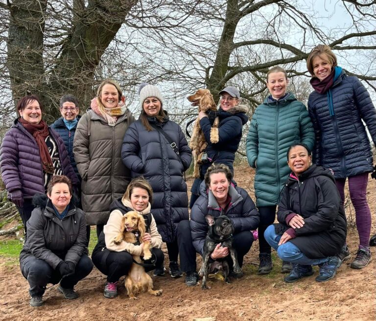 Women Who UK Network Well group members outside ready for a Winter walk