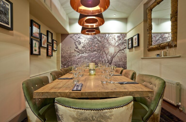 Private dining room at The Angel Inn Pershore
